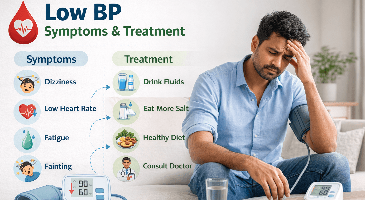 Low BP Symptoms and Treatment