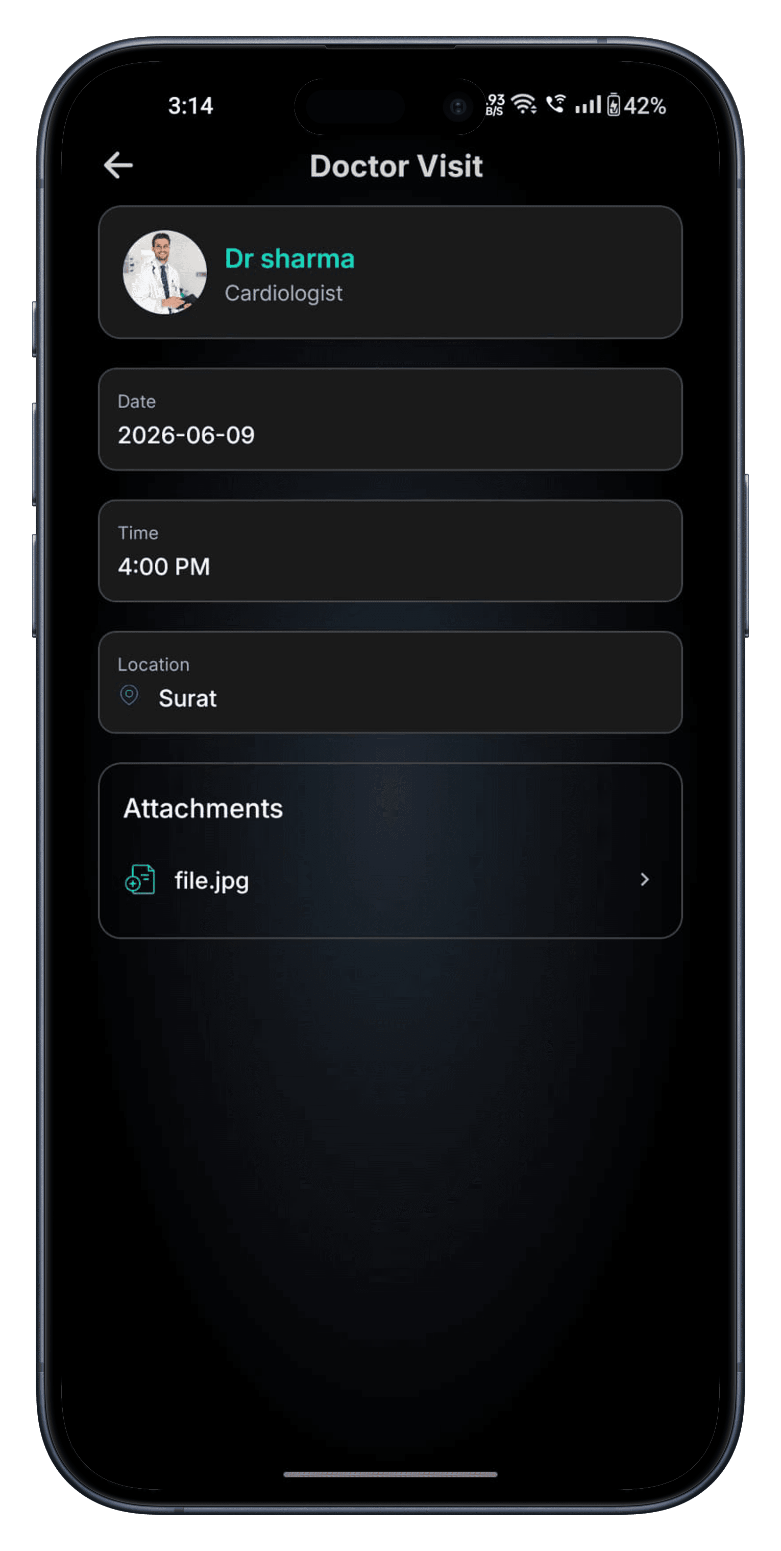 APPOINTMENT DETAILS